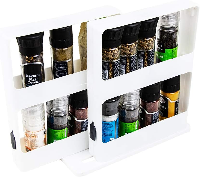 Madden + Dee Studio Spice Rack Space Saver Sliding Rack with 4