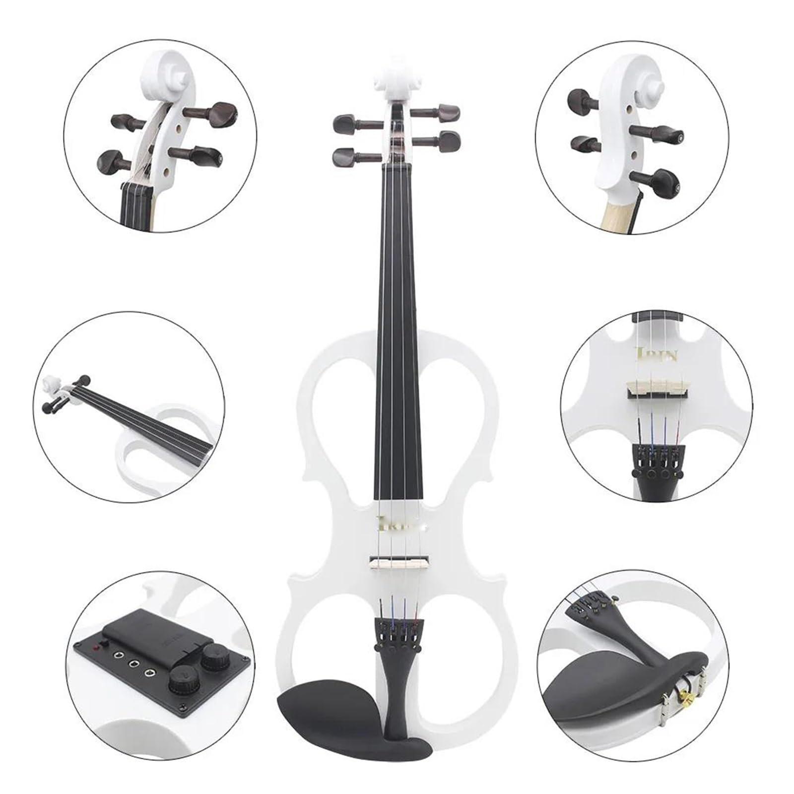 Skrzypce Dorosłych Profesjonalne Skrzypce Elektryczne Klasy 4/4 | Przyjazny dla początkujących, z cichą pracą(4-4 violin set)