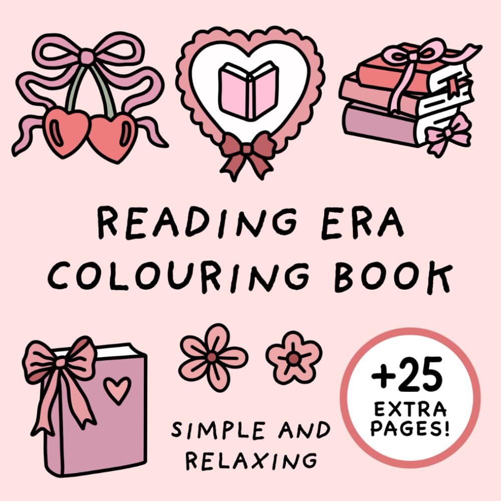 Reading Era Colouring Book (Simple and Relaxing Bold Designs for Adults & Children) (Simple and Relaxing Colouring Books)