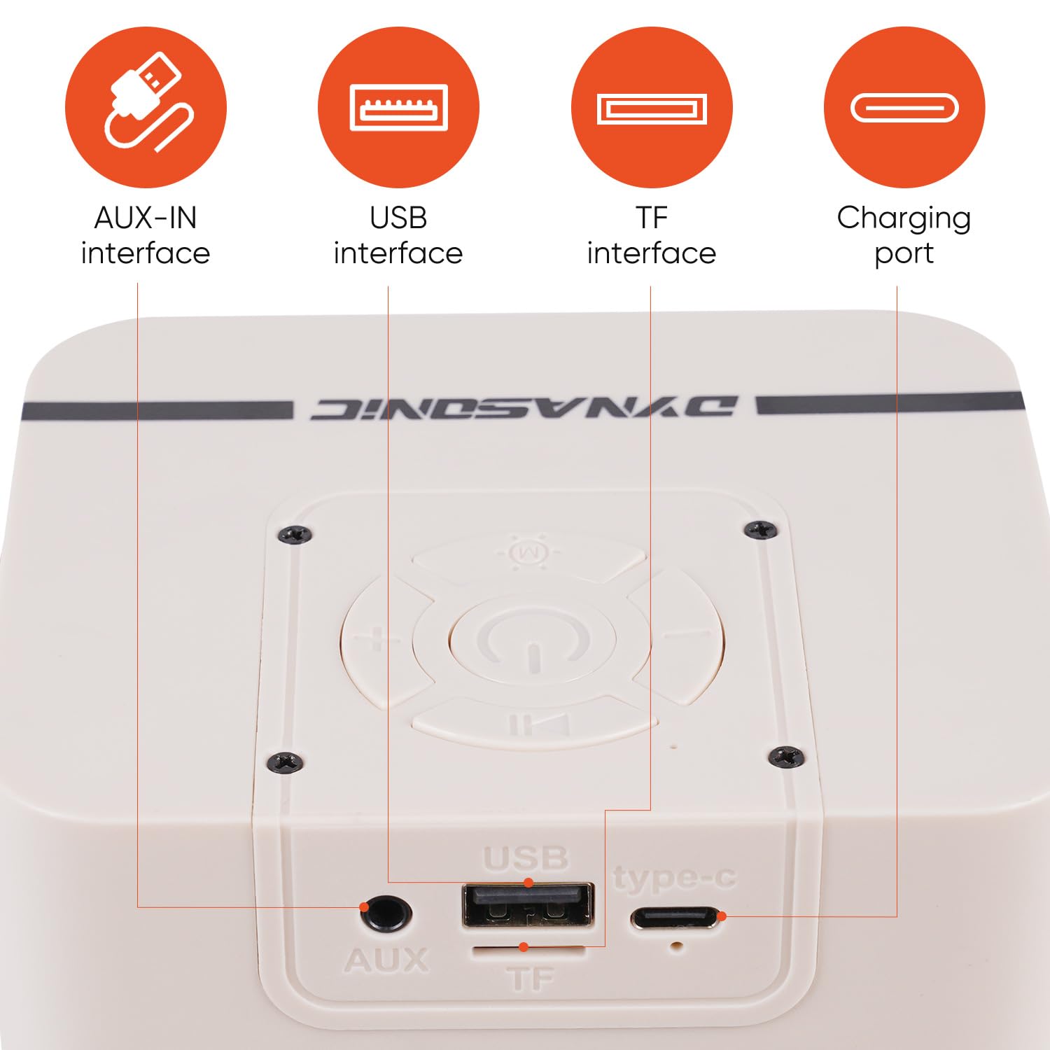 DYNASONIC B52 Karaoke z dwoma mikrofonami Głośnik Bluetooth Karaoke dla dzieci Elektroniczna zabawka dziecięca Prezenty dla dzieci w wieku 3-15 lat (BIAŁY)