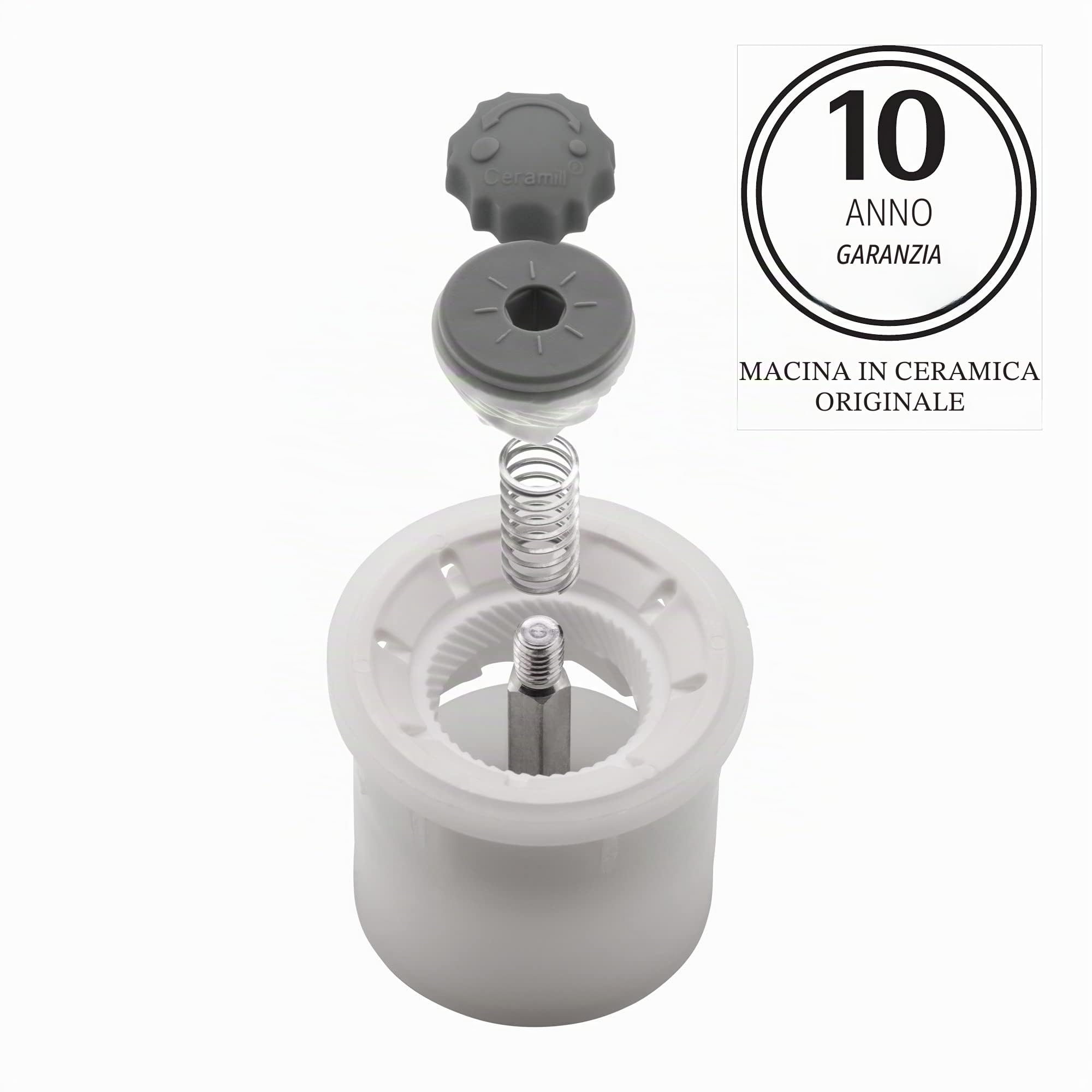 WMF Ceramill Nature 0652314500 Macinaspezie, Set da 2 Pezzi in Acciaio Inox e Legno
