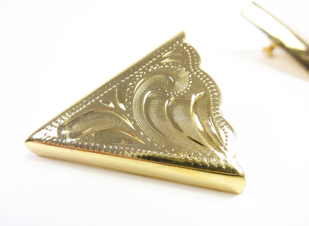 Rodeo Ready Kragenecken Gold Plated Engraved Kragenecken Kragenspitzen Collar tips Westernschmuck Westernasseccoires für Westernhemden Gold