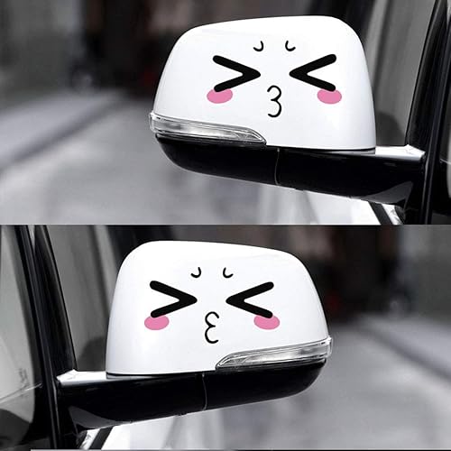 Miniatura 7 de Calcomanía de cara divertida de sonrisa para auto, camiones, motocicleta, espejo lateral L+R retrovisor