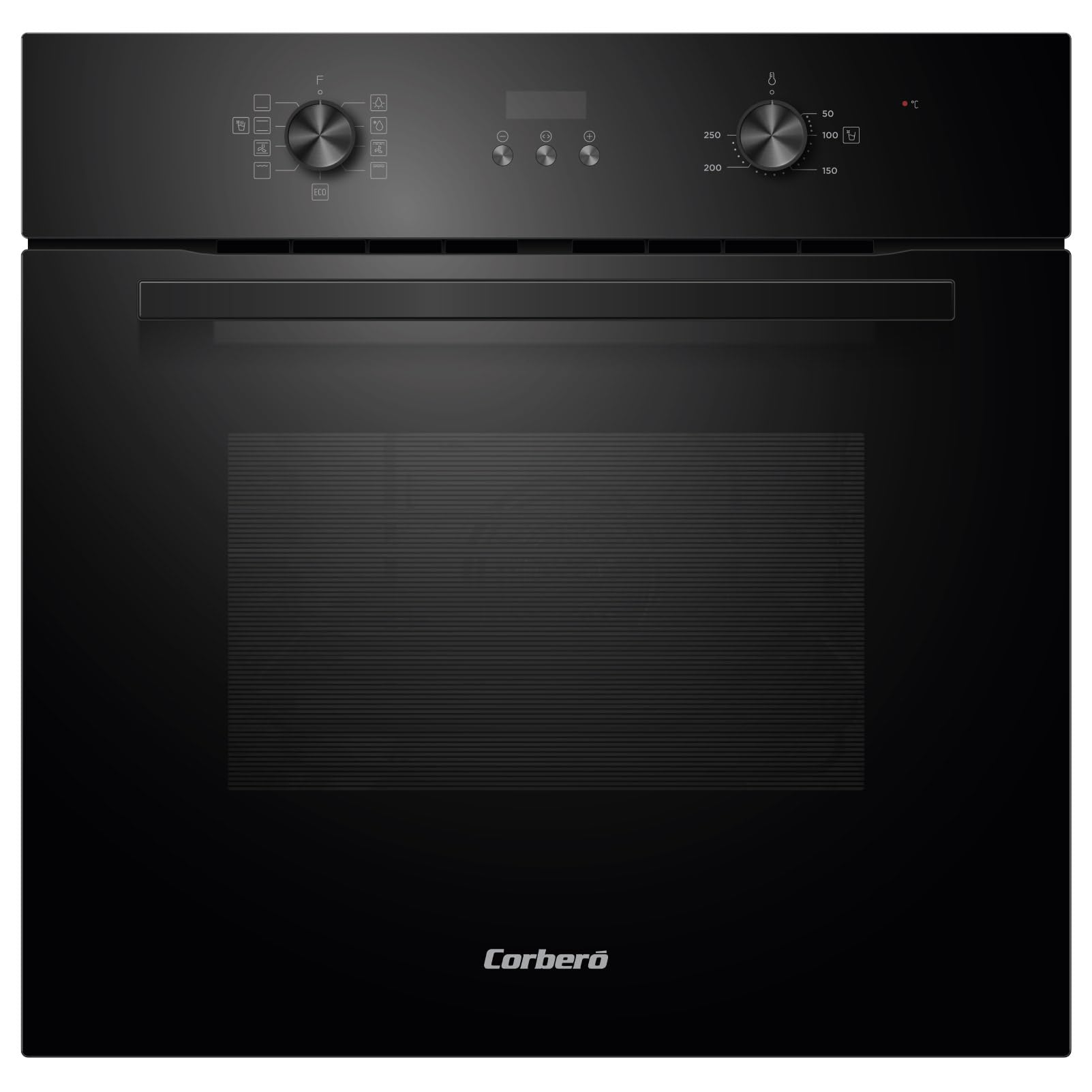 Corberó – Multi-Function Electric Oven Plus | CCHMD826N | 70L | 3000W | 8 Programs | Hydrolysis Cleaning|Steam Cooking | Digital Display | Removable Guides | Black Glass