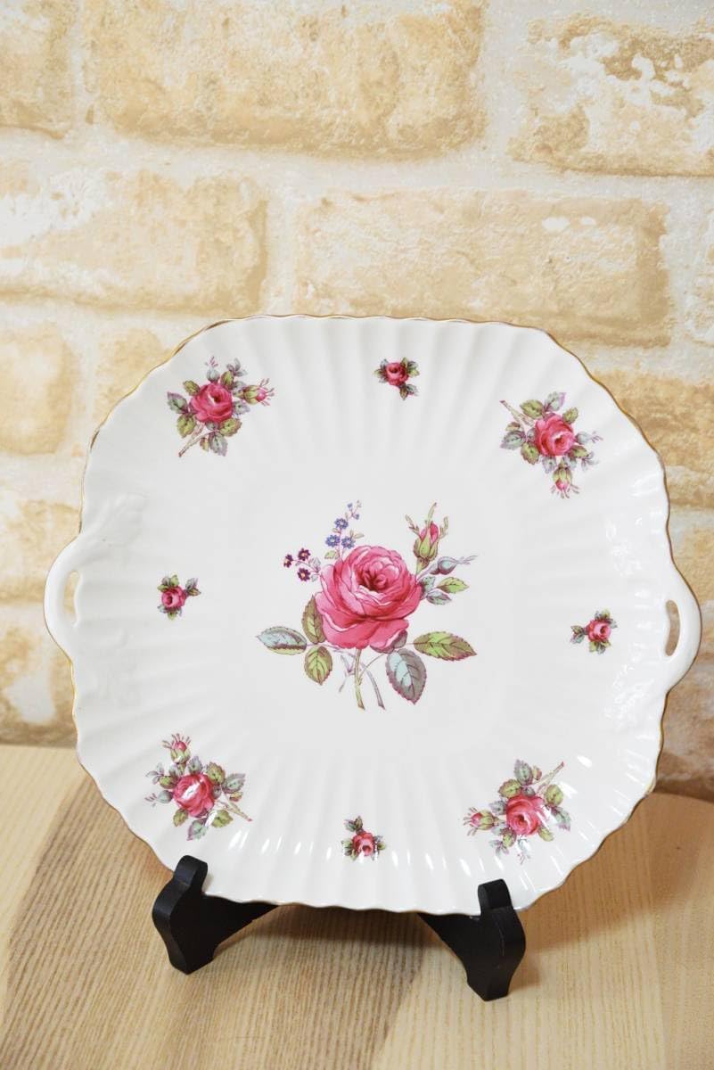 超レア Spode ビリングスレイローズスプレイ ブレッド＆バタープレート