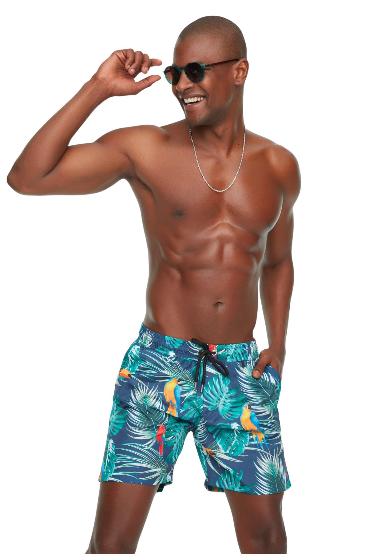 Trendyol Herren Very Colorful Beachwear Normal Waist Regular Fit Swimming Shorts Baby Badebekleidung, S