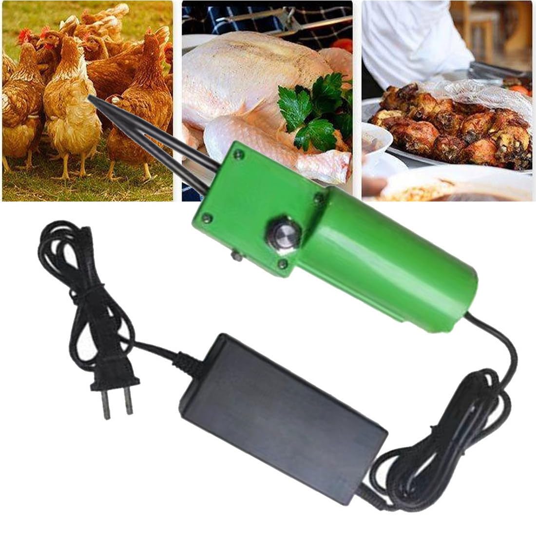 Elektrischer Geflügelzupfer – Handheld & Wiederaufladbar – Für Huhn, Ente, Gans (schwarz)