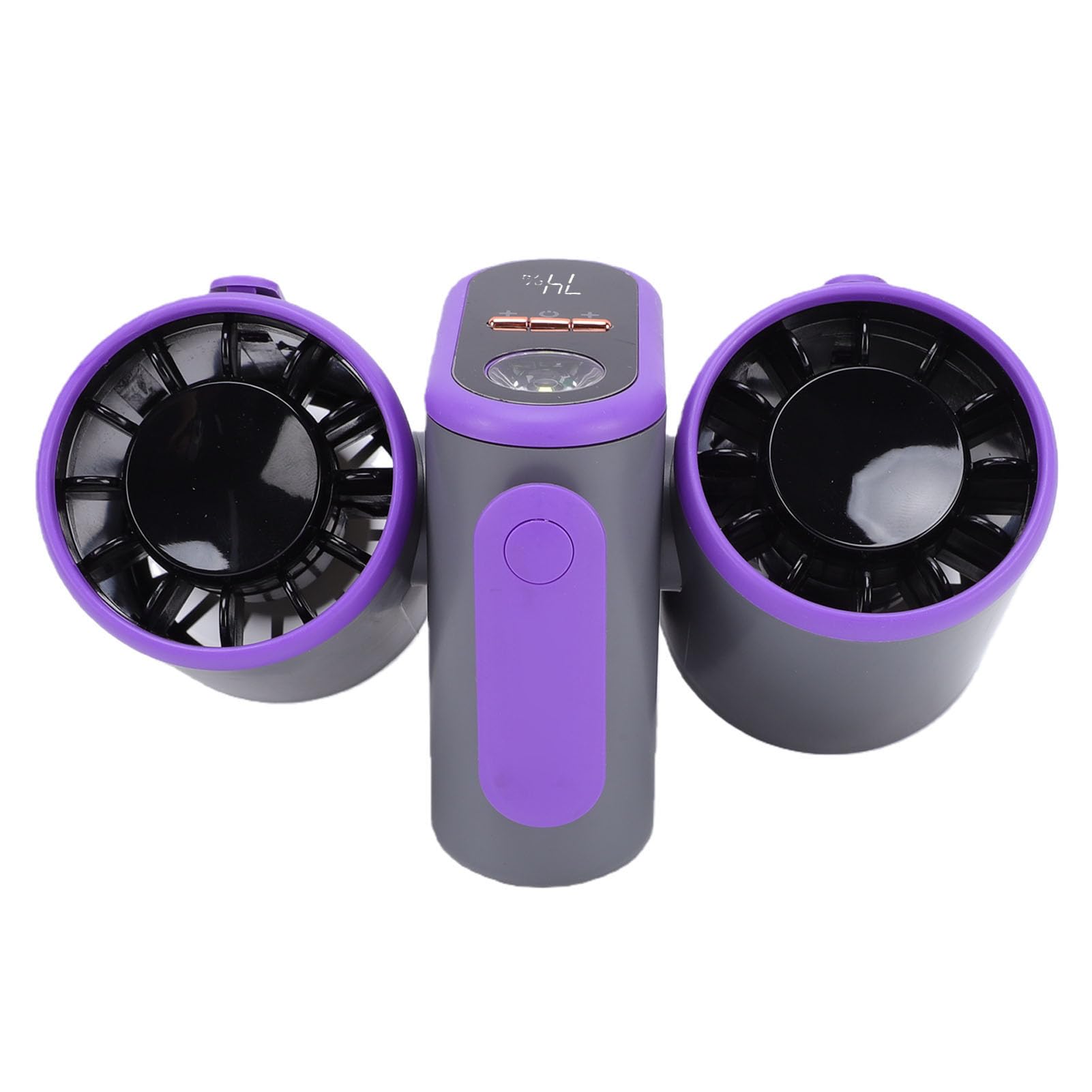 Ventilador de cintura recargable con doble cabeza de rotación 360° y oscilación automática