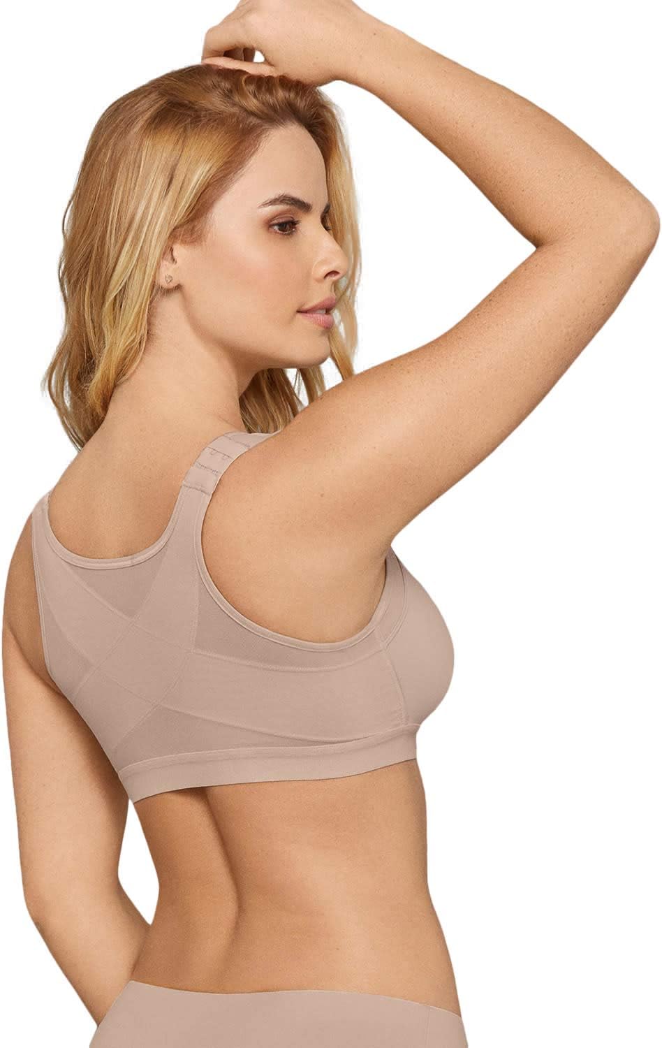 LeonisaPosture Corrector Bra Wireless Front Closure Bra for Women Full Coverage