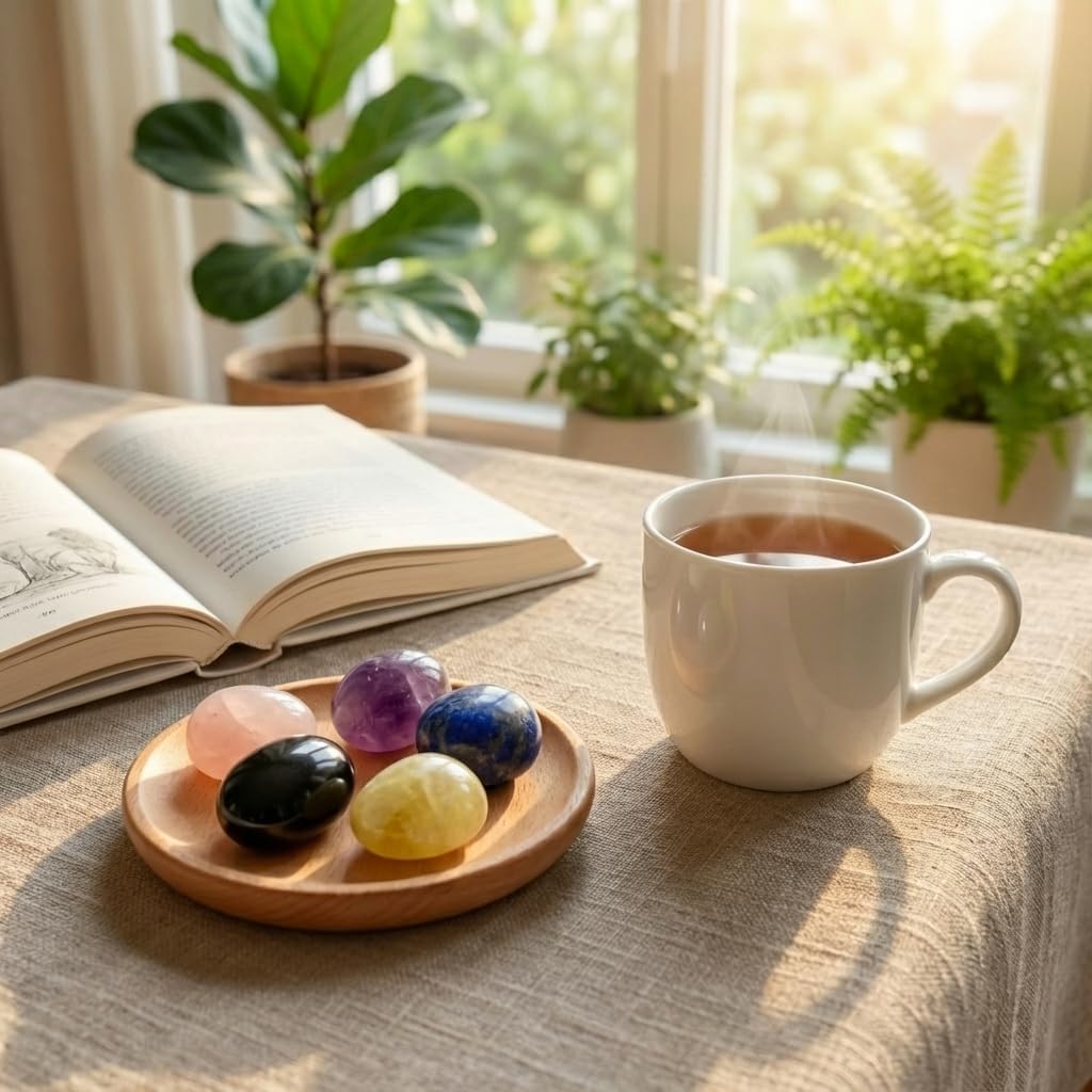 Polished Moss Agate Crystal Stones - 2 Pieces of 1.2-Inch Super Large Handpicked Natural Tumbled Gemstones for Reiki, Chakra Healing, and Home Decor - Image 6