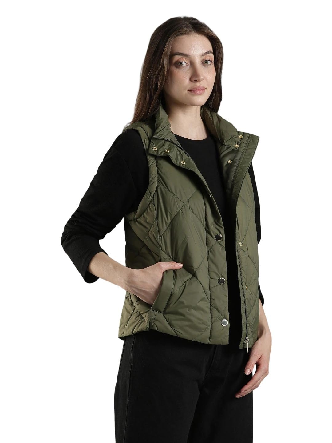 tommy hilfiger Regular Fit Polyester High Neck Jacket Vest-picture-12