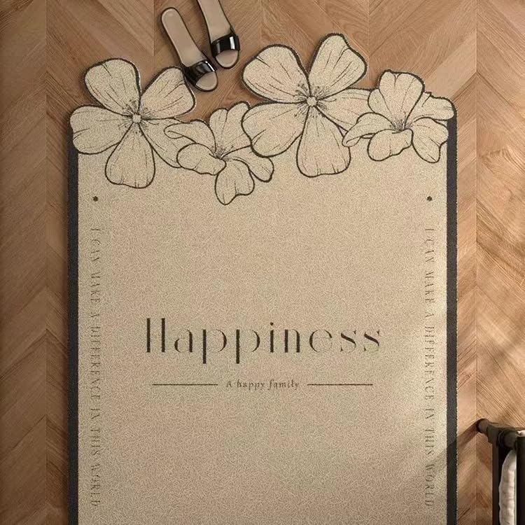 Fussmatte Aussen Beige Muster rutschfest Fußabstreifer Schmutzfänger Für Eingang, Haustür, Flur, Küche, PVC Schlafzimmer Waschbar