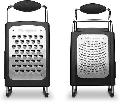 Miniatura 3 de Microplane Rallador de caja multiusos ultraafilado de acero inoxidable de cuatro caras cortadora fina cinta y estilos de hoja extra gruesa