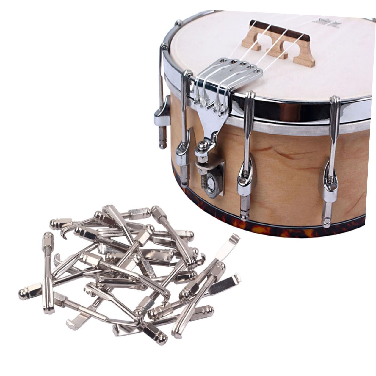 Toyvian 2 szt. Banjo akcesoria banjo części zamienne banjo mocowanie banjo standardowe części hak do banjo akcesoria bling akcesoria banjo hak banjo instrument muzyczny nakrętka komponent przyłączać
