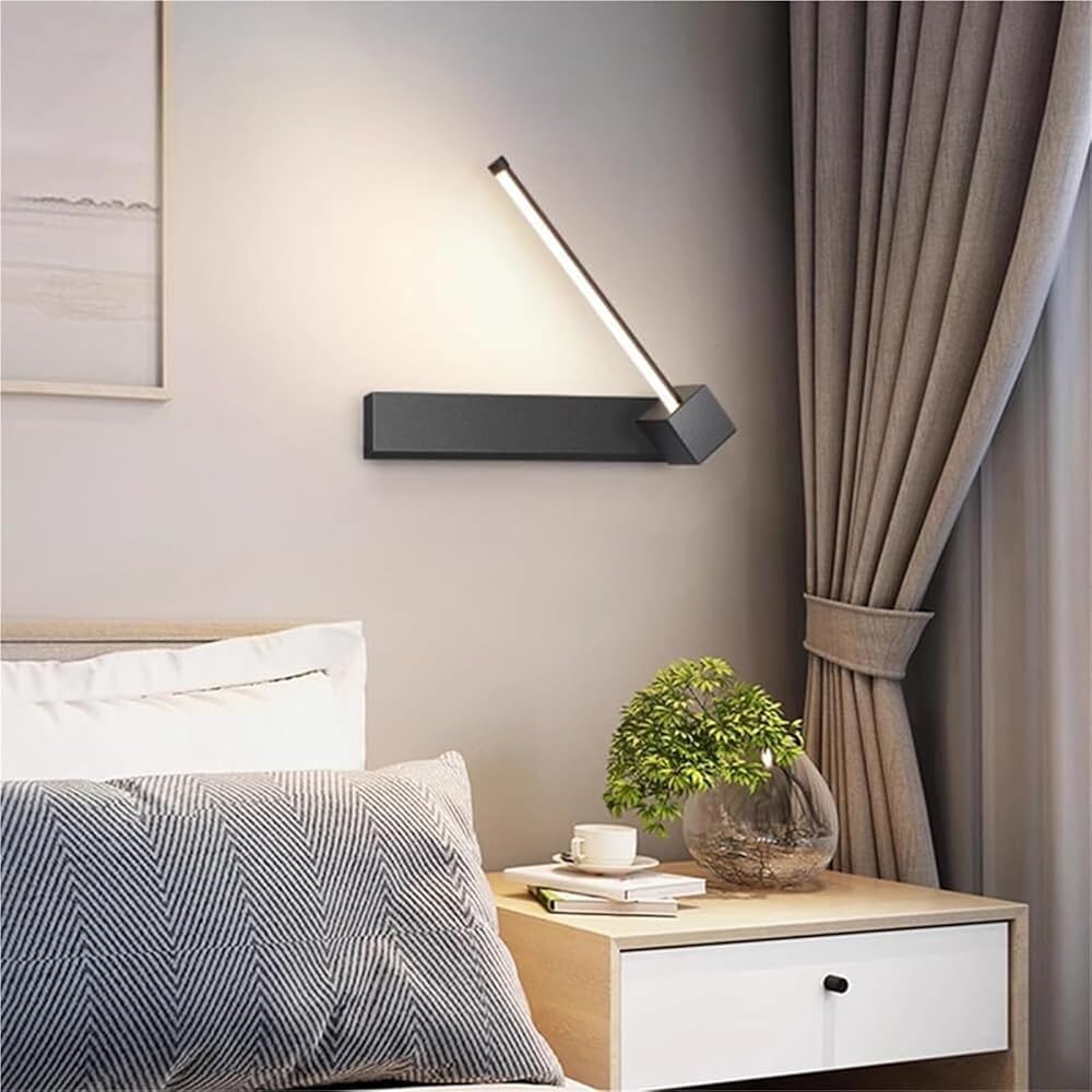 Nowoczesna lampa ścienna do wnętrz, liniowy metalowy pasek świetlny LED z 3 regulowanymi opcjami temperatury barwowej do łazienki, toaletki, salonu, sypialni, przedpokoju