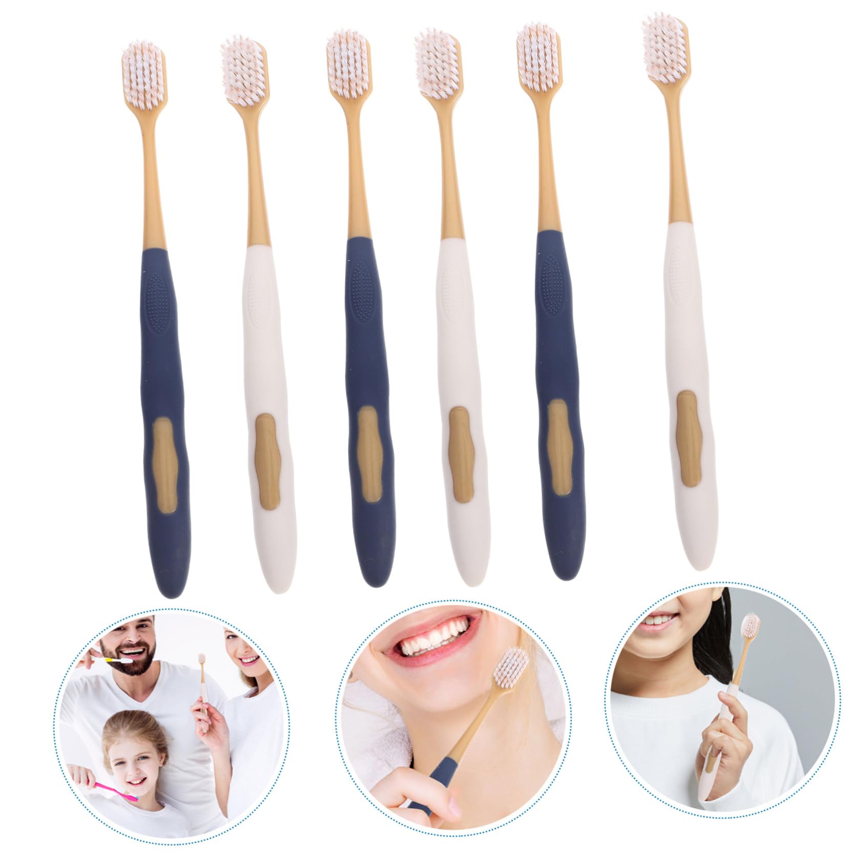 Hemobllo 36pezzi Spazzolini Da Denti Manuali Setole Morbide Resistenza All Usura Impugnatura Ergonomica Adatti Per Uso Domestico e Portatile Come Fornitura Giornaliera