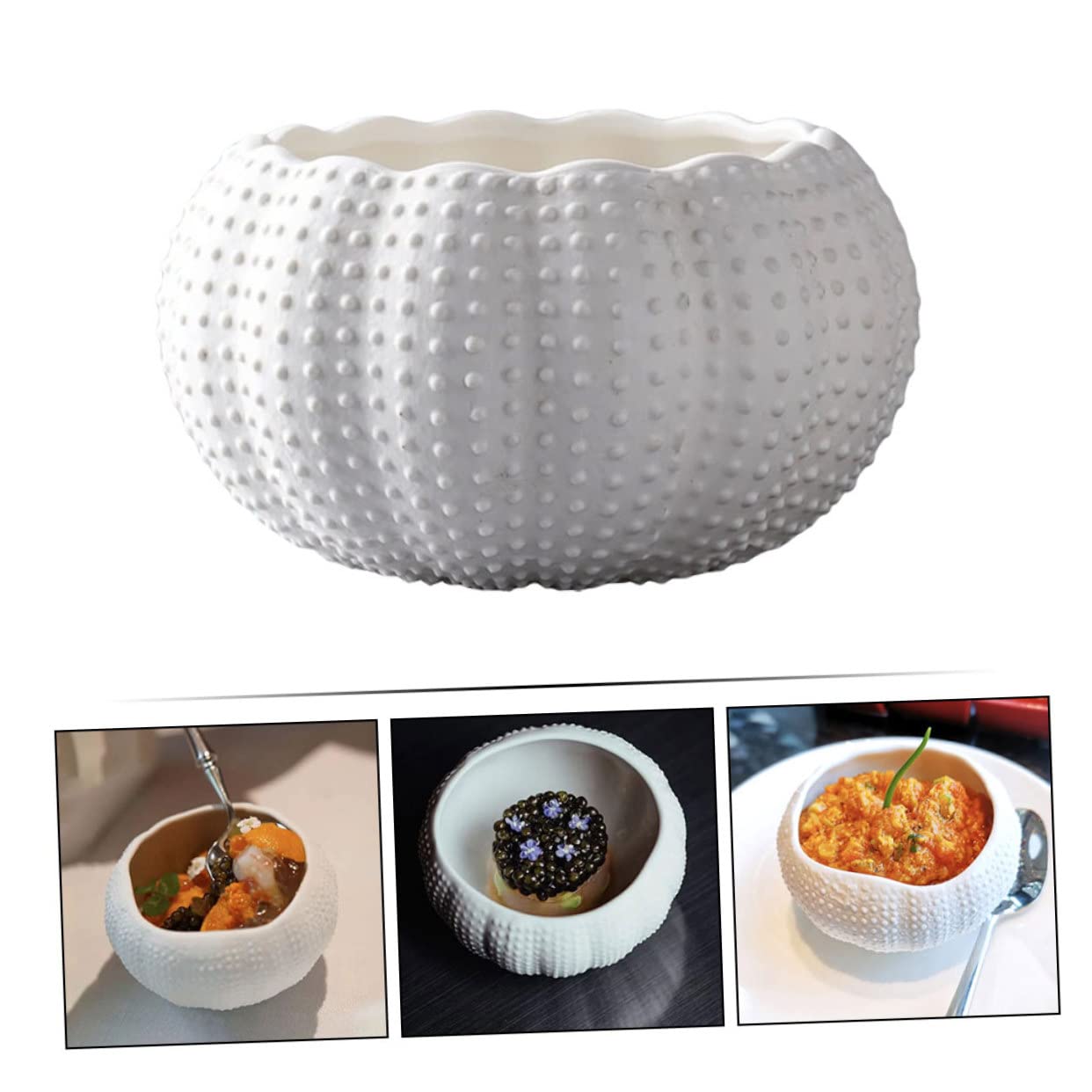 TOPBATHY 2 Stücke Porzellan Schalen Keramik Sauce Schalen Caviar Lagerung Seeigel Servieren Schüssel