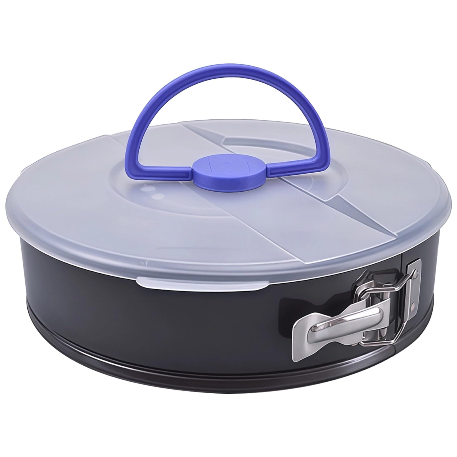 10-Zoll-Kuchenform (25,4 cm), herausnehmbarer Boden, Antihaftbeschichtung, mit Griff und luftdichtem Deckel, ideal für Cheesecake, für das Backen zu Hause und professionell