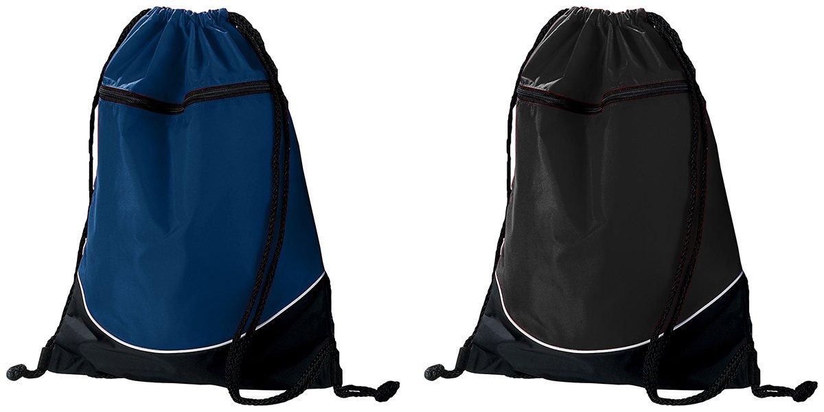 Augusta Sportswear Tri-Color Drawstring Backpack. 1920 NY - BK