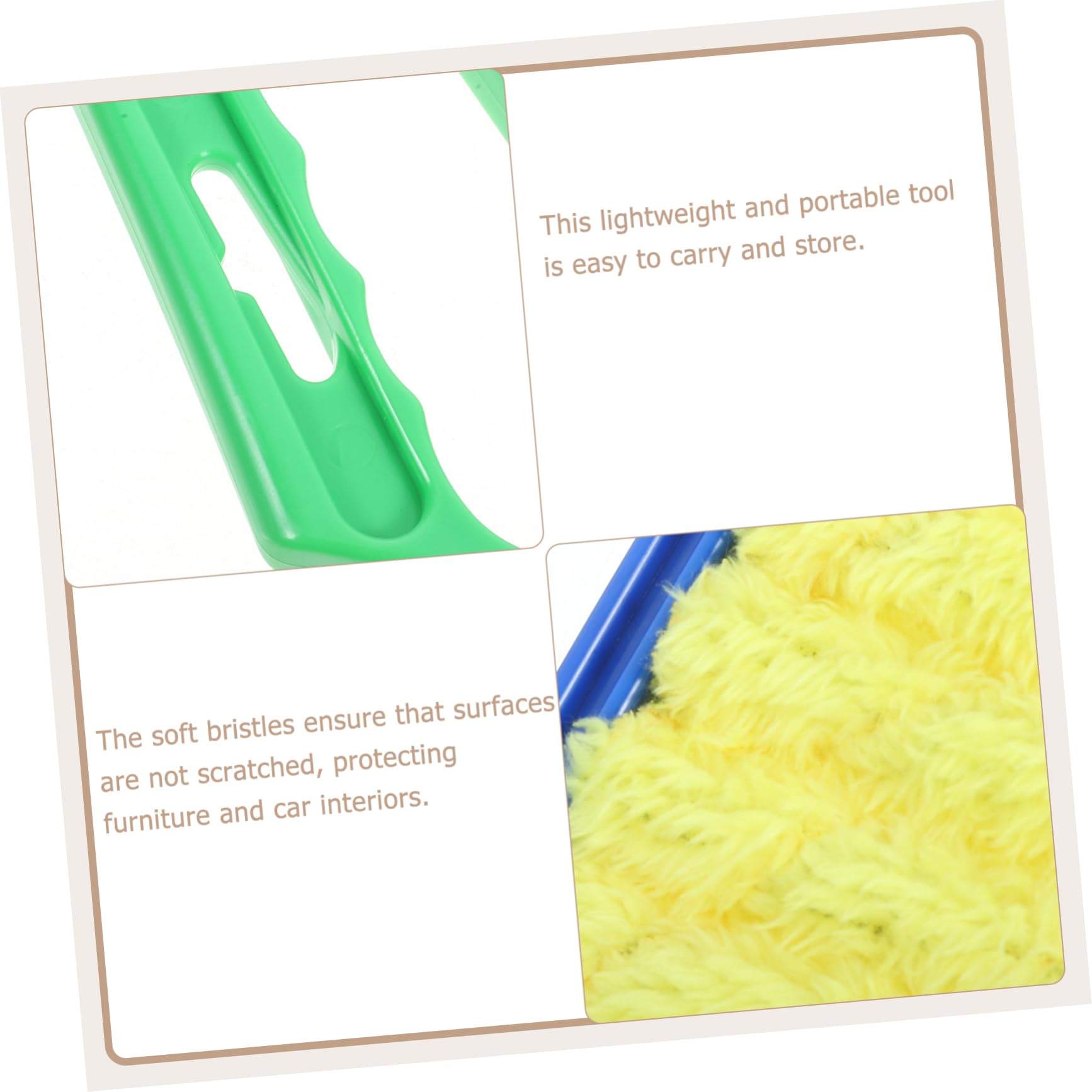 Cepillo De Limpieza Limpiador Cepillo para Persianas Reutilizable Plumero De Persianas Removible Cepillo para Polvo De Persianas El Plastico 4 Piezas X 4