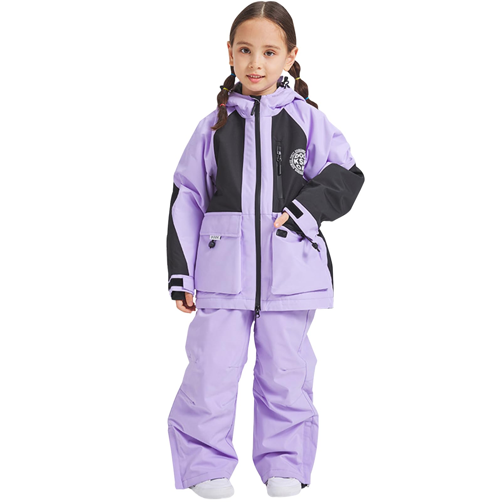 Kinder Mädchen Schneeanzug Jungen Skianzug 2tlg Bekleidungssets Unisex Skijacke&Schneehose Winddichte Wasserdicht Ski Anzug