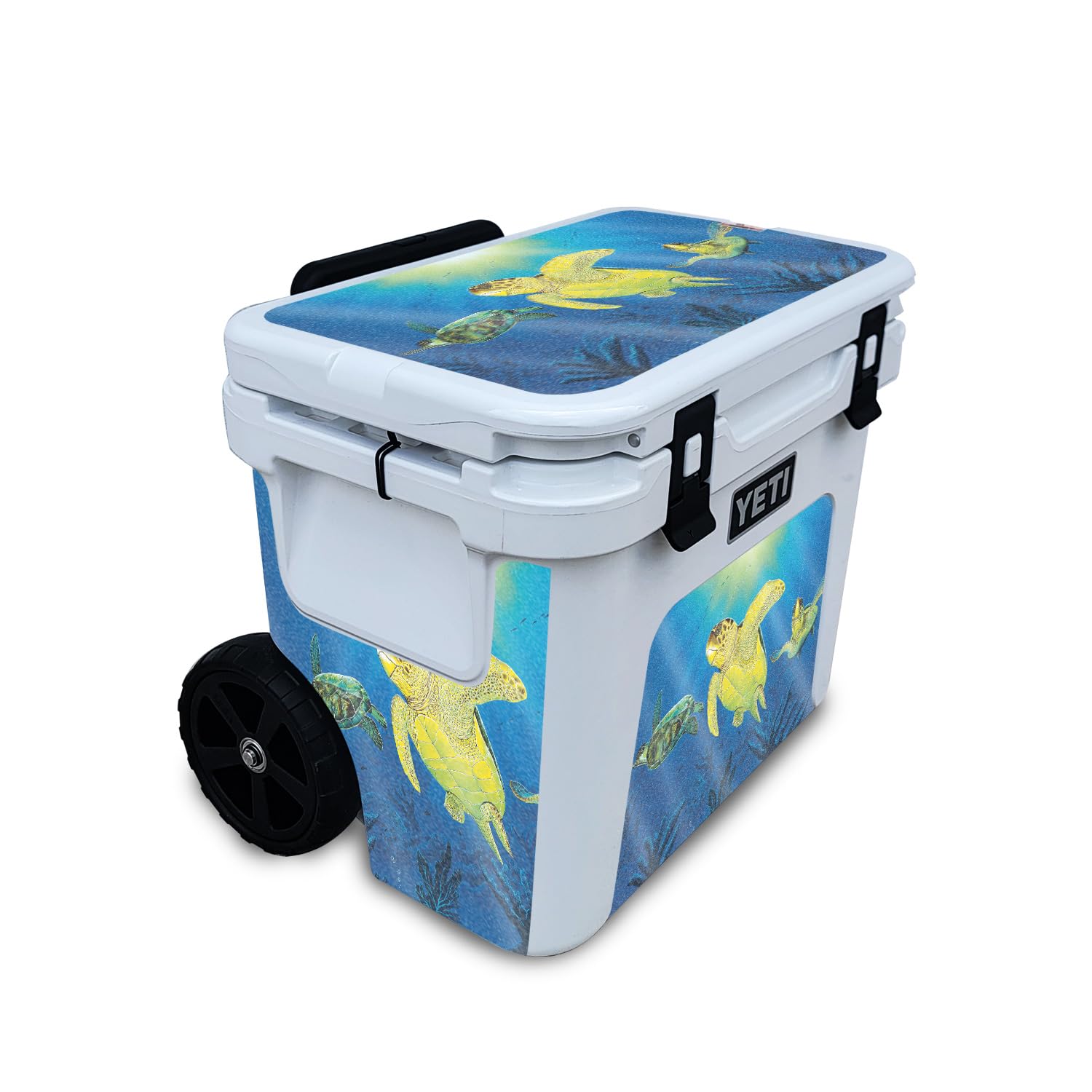 Glossy Glitter Skin Compatible with Yeti Roadie 32 Wheeled Cooler - Turtle Dreams - Premium 3M Vinyl Protective Wrap Decal Cover - Easy to Apply | Crafted in The USA by MightySkins