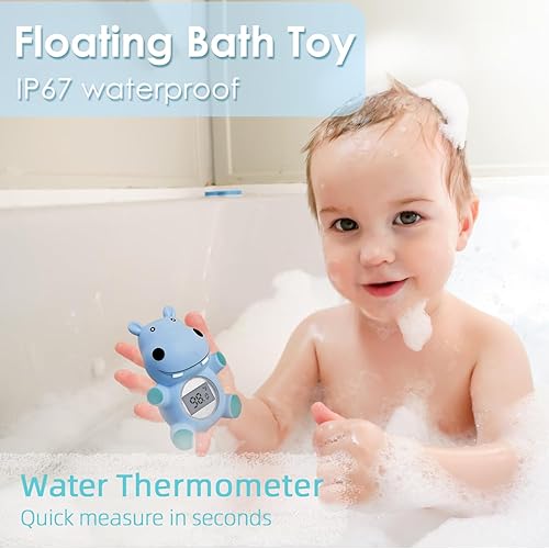 Miniatura 3 de Termómetro de bañera para bebé recién nacido, termómetro de temperatura del agua de la bañera para niños pequeños, juguete flotante de seguridad