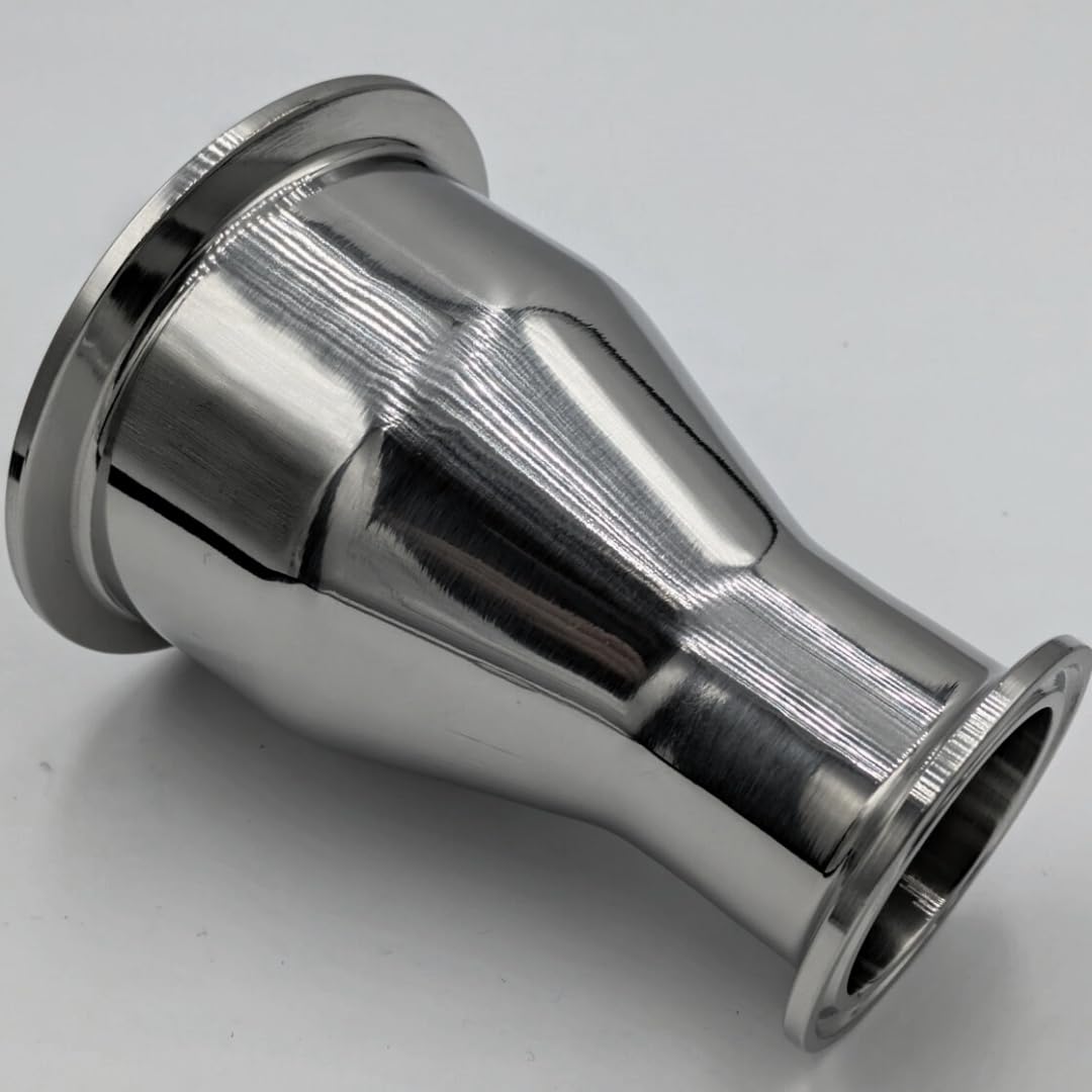 Adapter redukcyjny stożkowy ze stali nierdzewnej 304, KF do Tri-Clamp, 2" do 4" TC, 2 szt.(6inch to 3inch)