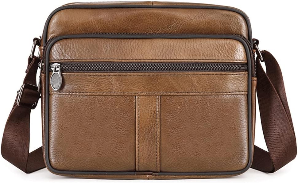 Genuine Leather Bag for Men Single Shoulder Messenger Bags Crossbody Cross Body Sholder Business Small Mens