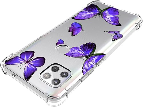 Miniatura 6 de Funda para Moto One 5G Ace, Motorola One 5G Ace Funda transparente para niñas y mujeres, TPU suave a prueba de golpes, funda protectora transparente