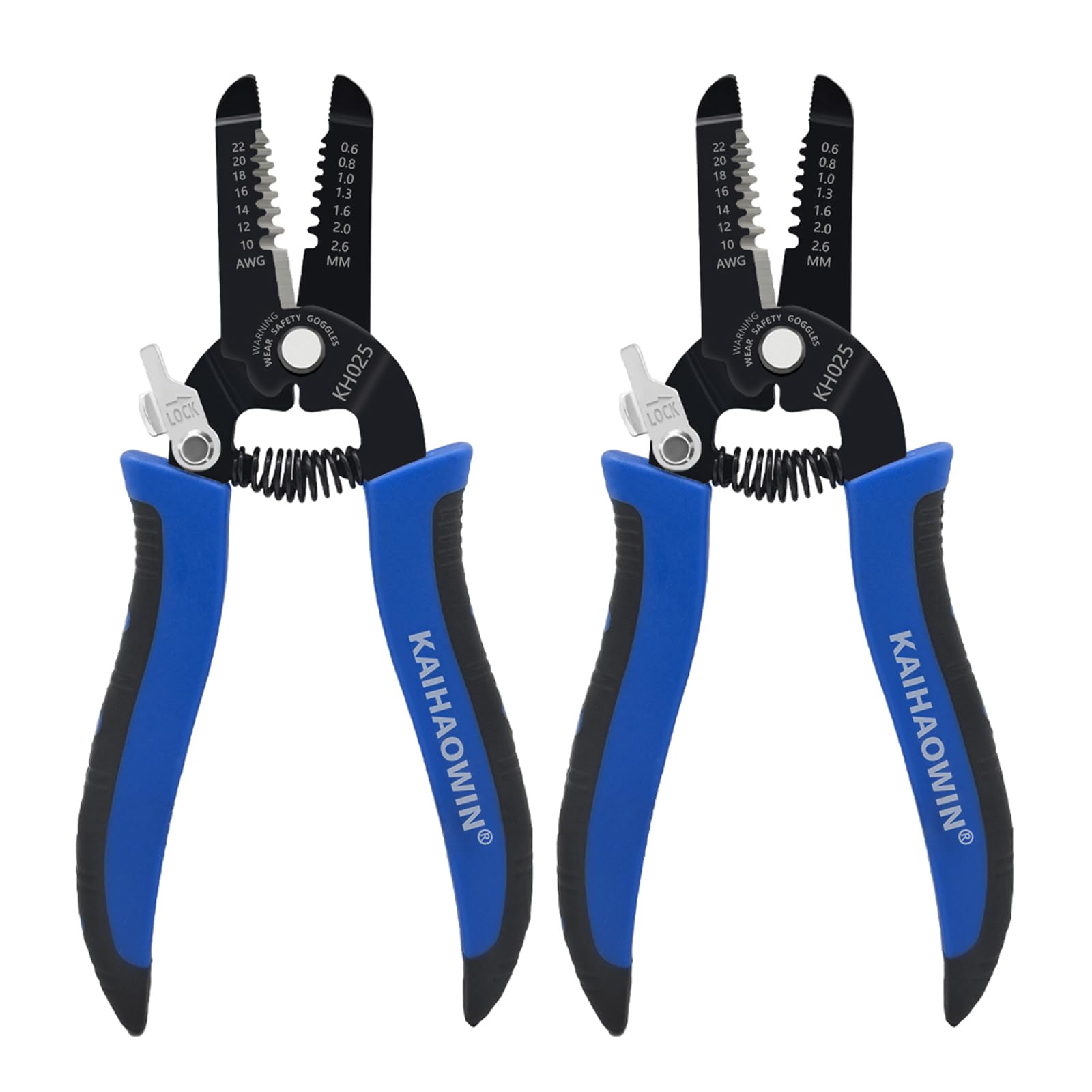 Pince à dénuder avec verrouillage de sécurité KAIHAOWIN 2 pcs
