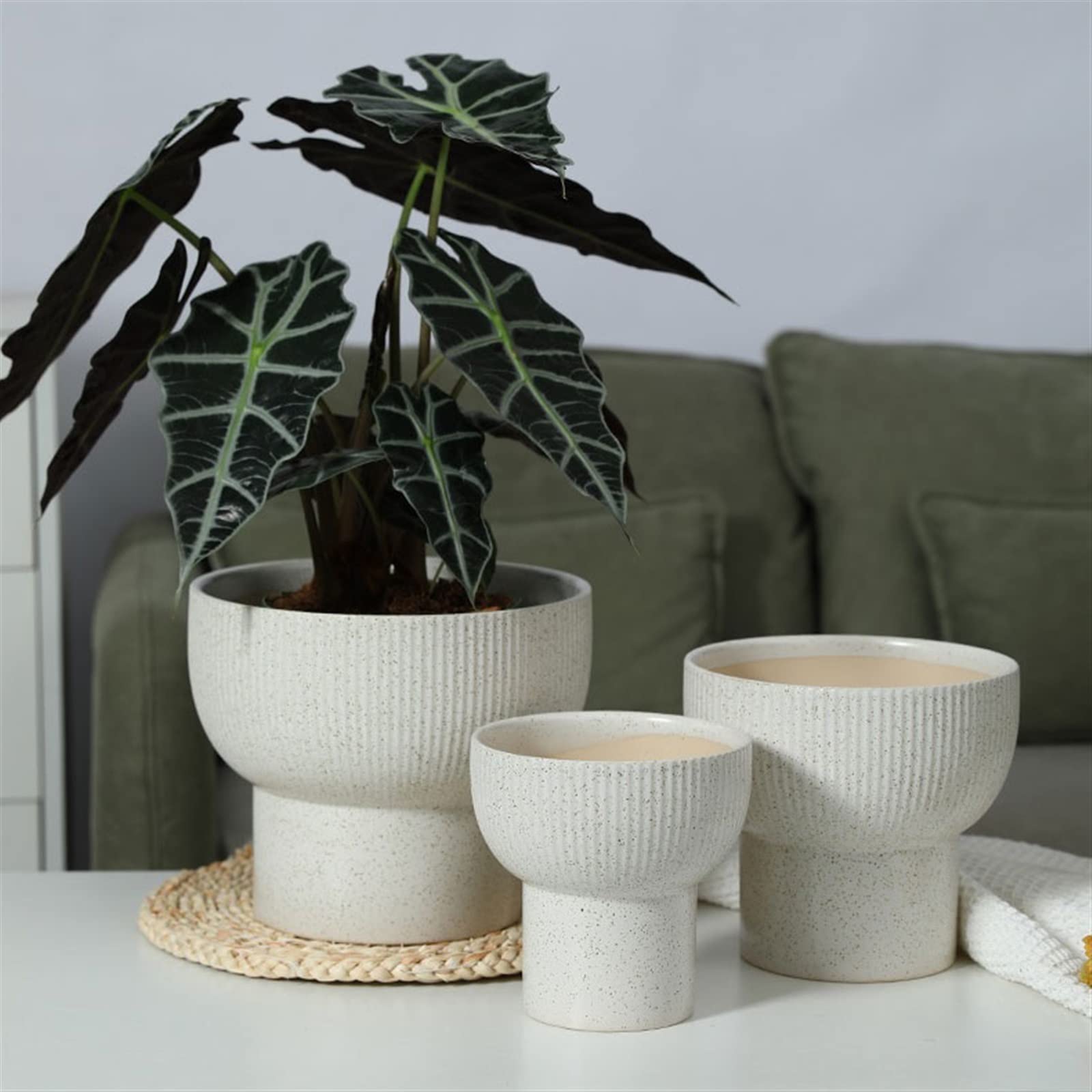 TEESONG Doniczki do sadzenia Wewnętrzna Doniczka Ceramiczna Duża Doniczka Specjalna Doniczkowa Doniczka Dekoracyjna Wysoka Doniczka Nadaje się do Sukulentów Storczyków Doniczki Zewnętrzne