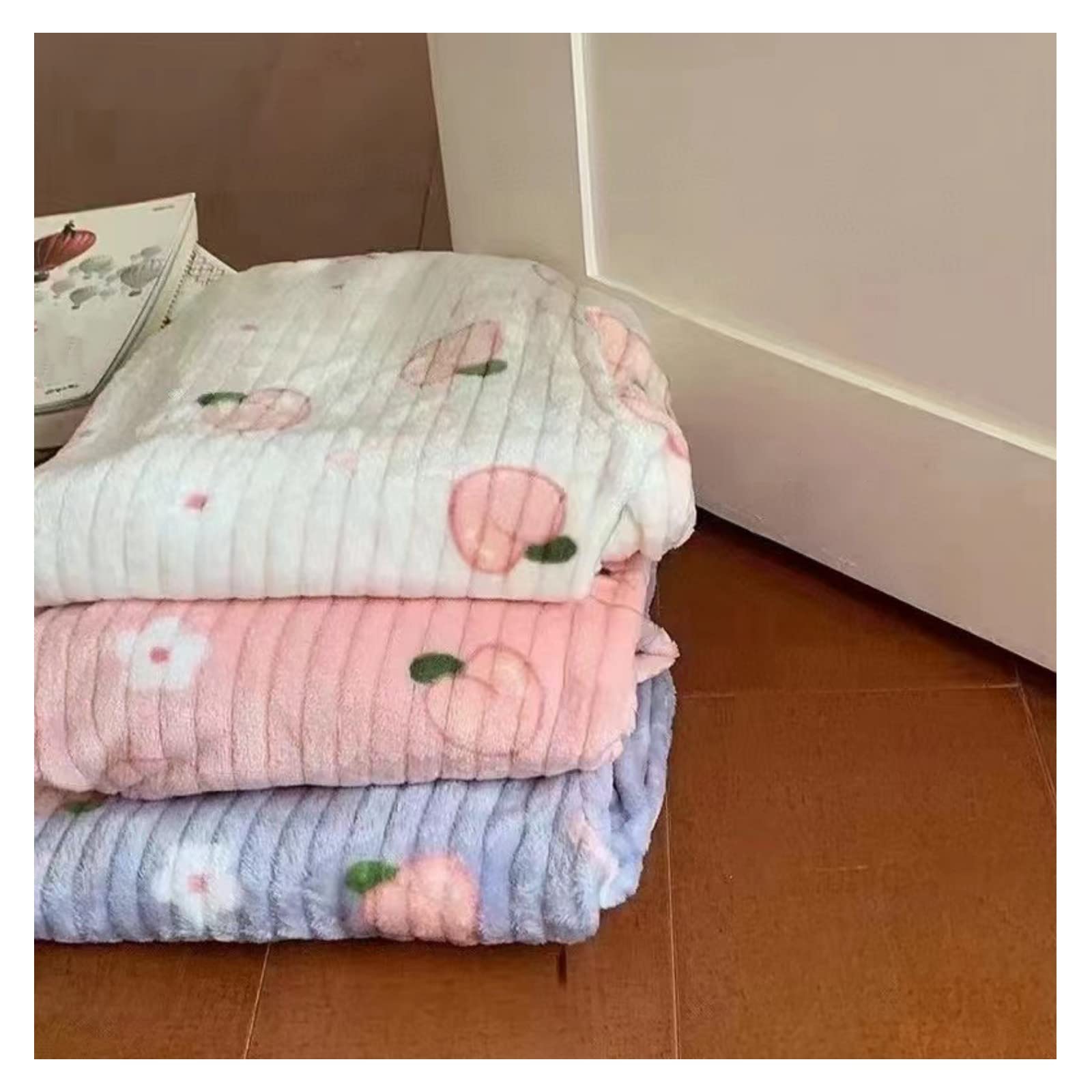 MOGSA Pijama para mujer, conjunto de pijama cálido para otoño e invierno, estampado de melocotón, ropa de dormir suave para mujer, conjunto de 2 piezas