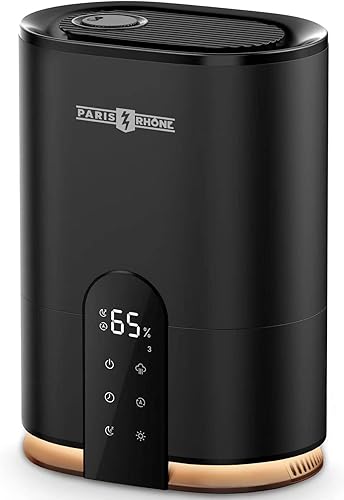 Humidificadores para dormitorio, humidificadores de llenado superior PARIS RHÔNE de 4L para el hogar y habitación grande, difusor de aceite
