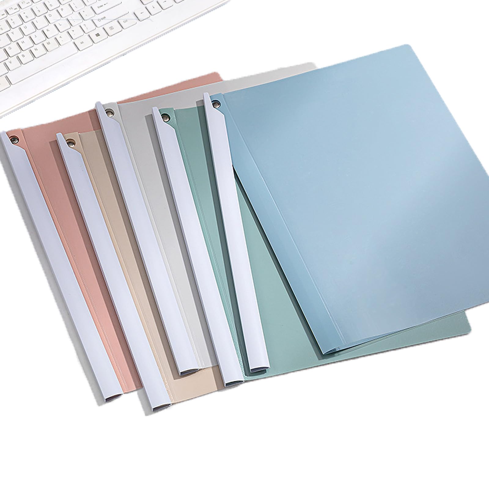 Rilegatura Fogli A4, Copertine con LEVA Girevole, Plastica, 5 Fogli Colori Sfumato