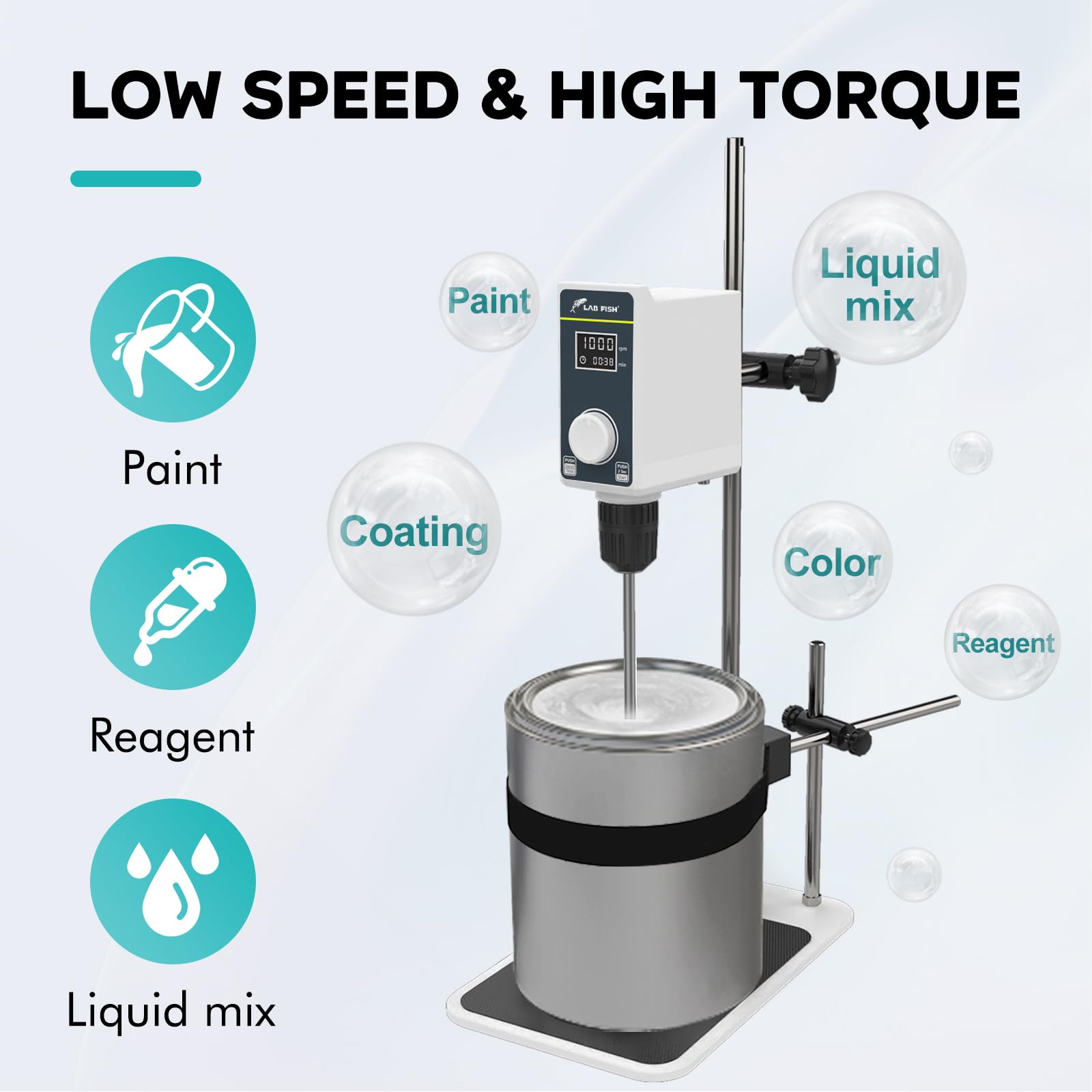 Digital Overhead Stirrer - 20L, 100-1500RPM -5 Digital Overhead Stirrer - 20L, 100-1500RPM -5