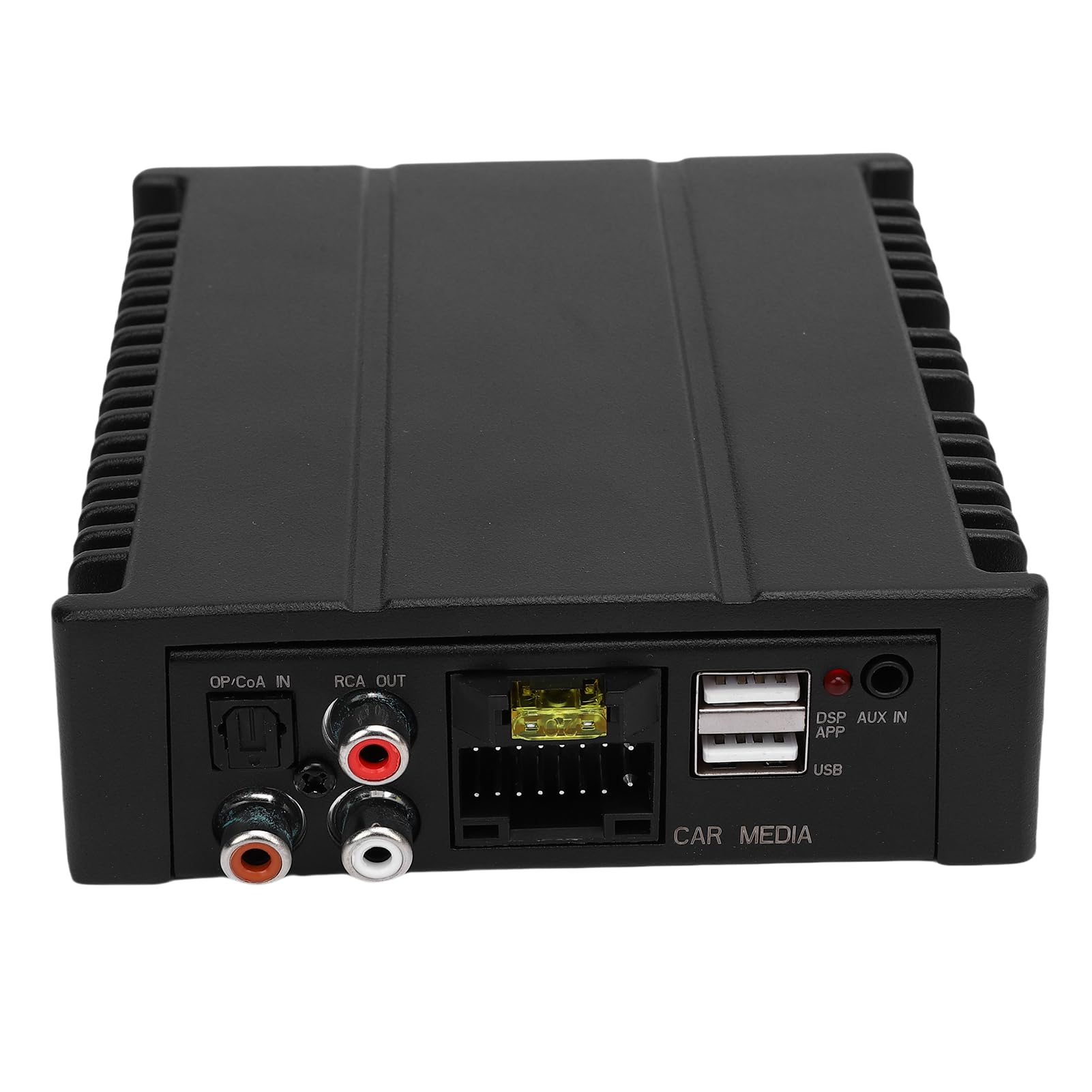 Acouto Samochodowy Wzmacniacz Mocy z 2 Mikrofonami 4x80 W, Obsługa Dolnoprzepustowego Sygnału Górnoprzepustowego, Koncentryczny Wzmacniacz Samochodowy USB, Efekt Wzmacniacza Samochodowego, Mocy,