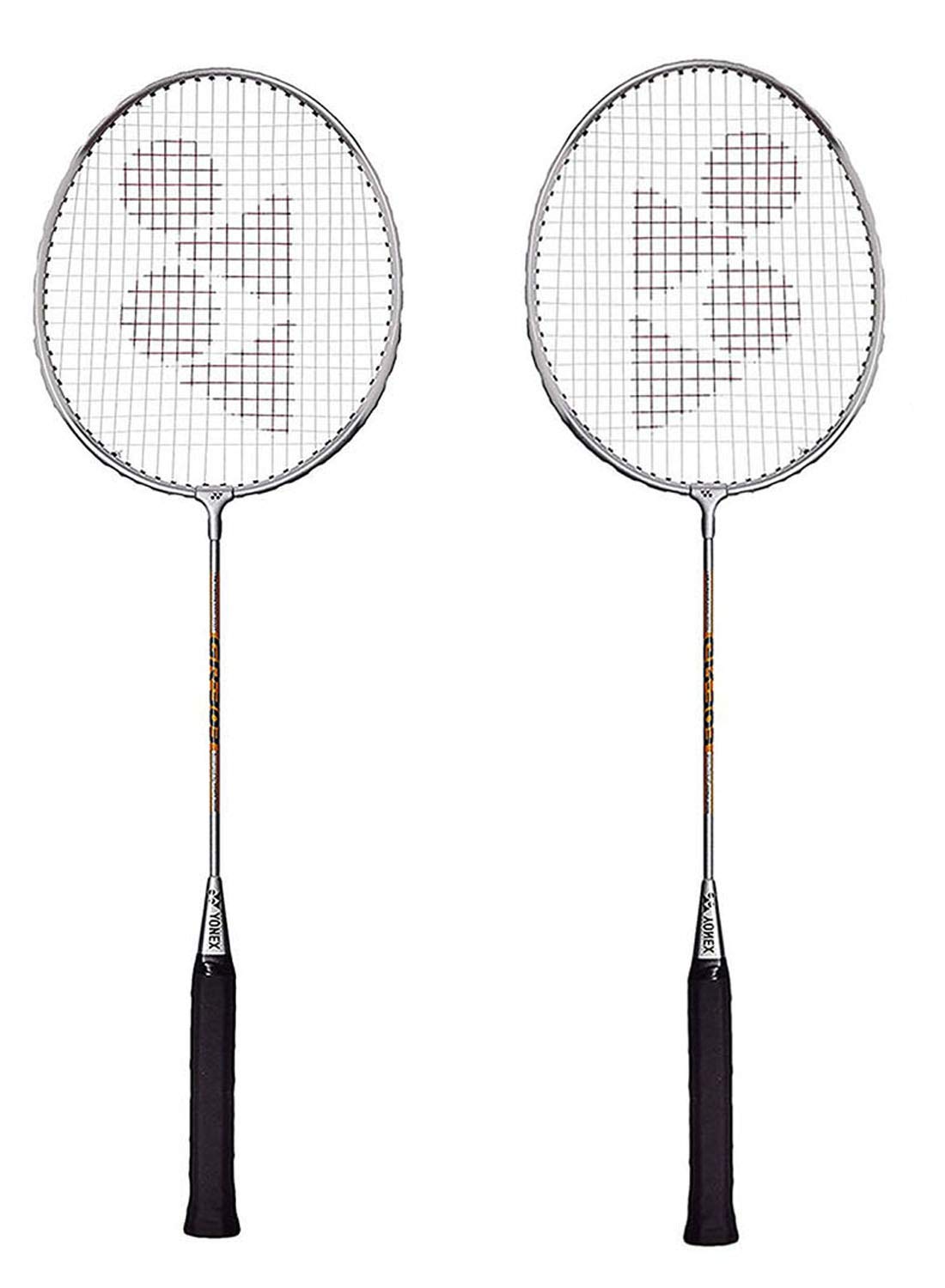 Yonex GR 303 rakieta do badmintona 2018 profesjonalna rakieta do ćwiczeń dla początkujących z osłoną twarzy, stalowa cholewka, 2 sztuki