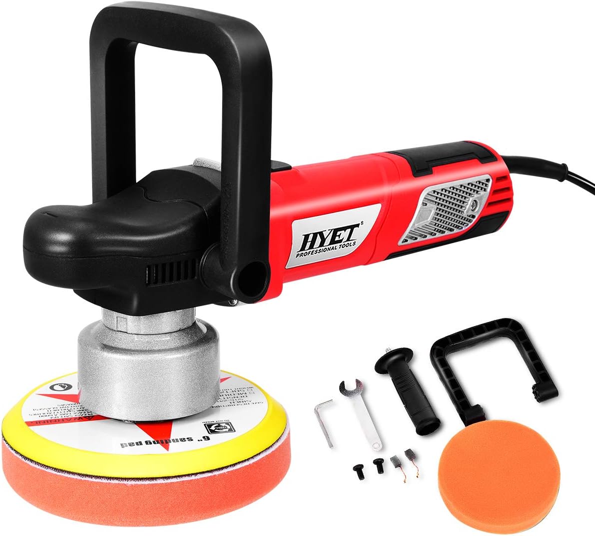 GoplusRandom Orbital Polisher Electrical Sander Variable Speed Dual-Action Grinder Buffer Kit For Auto Detail (6 inch)