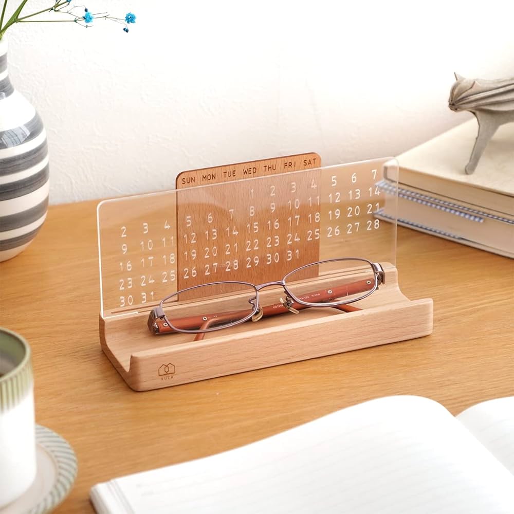 Amazon | VUCA-DESIGN 万年カレンダー ペントレー 木製 収納
