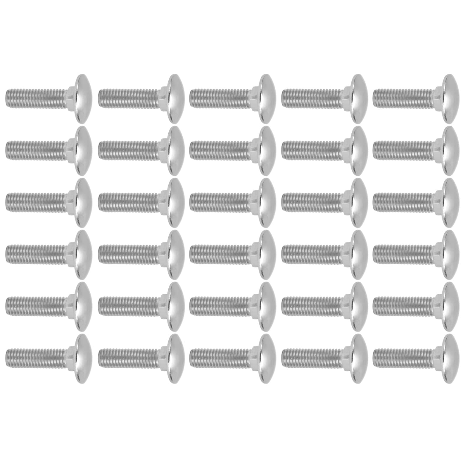 30Pcs M8x1.25 A2 Stainless Steel Carriage Bolts, DIN603 Standard, Multiple Length Options, for Fastening and Connecting Applications (M8*30)