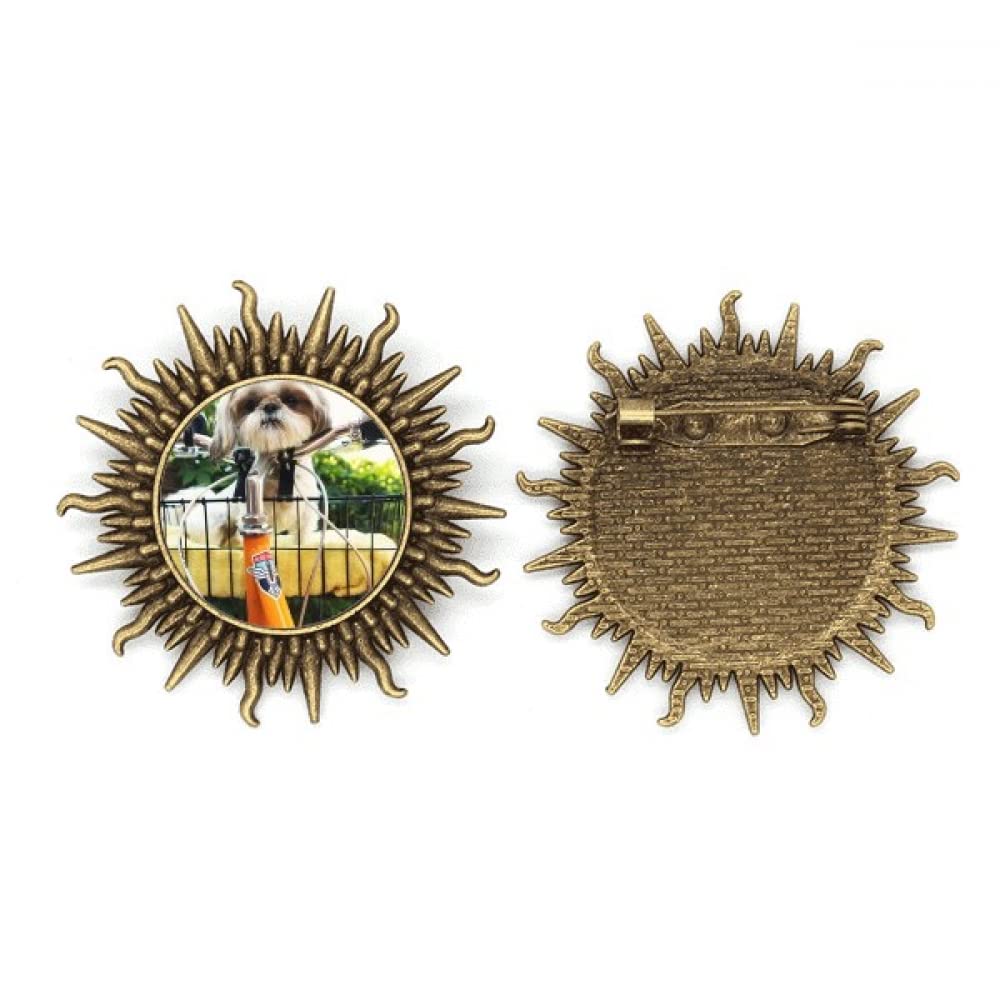 Broche en métal pour chien : accessoire canin chic argenté pour costume et revers