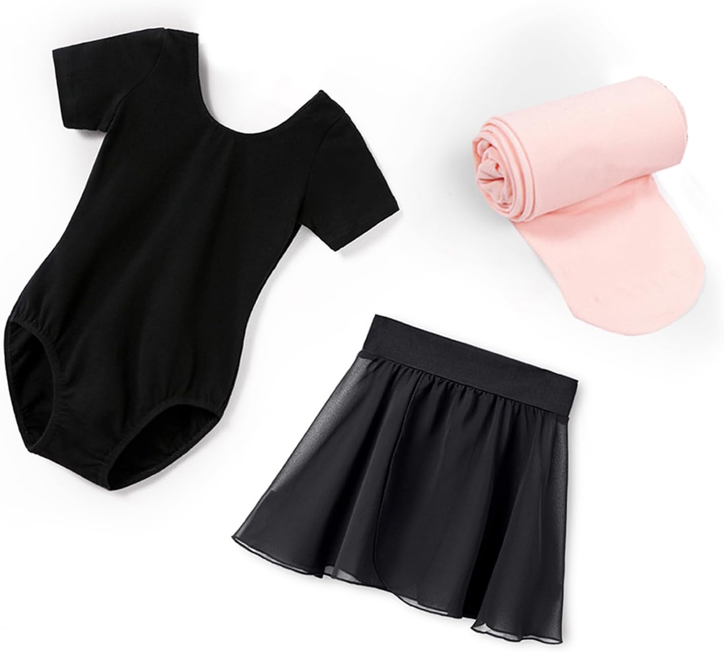 Stelle Girls Ballet Leotards Toddler Dance Outfit Combo with Pull on Skirt and Tights (Toddler/Little Kid/Big Kid) - Image 5