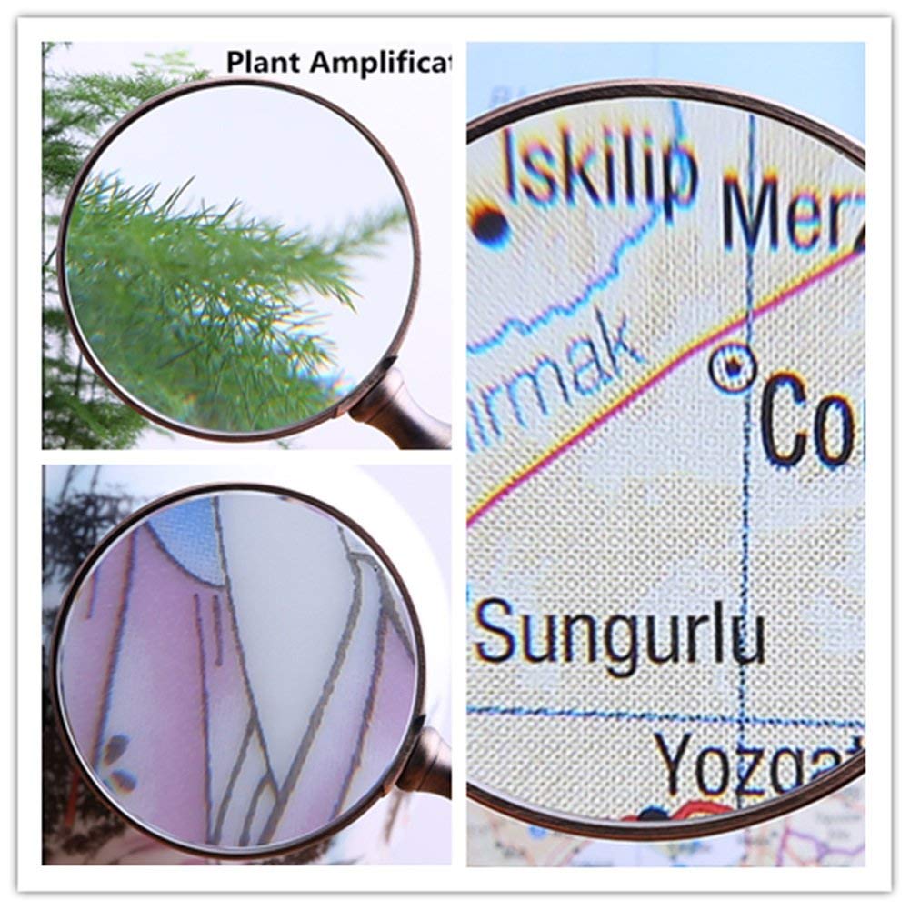 Lenti di ingrandimento Magnifyireadiglasses Portatili Portatili 10X HD con Manico Solido Vecchio retrò micromagnifier