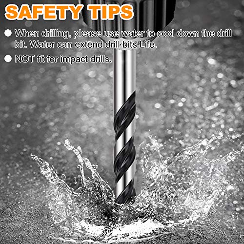 Concrete Drill Bit & Masonry Drill Bit Set, Professional Drill Bit Set (5Pcs) For Glass/Brick/Plastic/Cement/Wood/Tile/Etc, Industrial Strength Carbide Drill Bit Tip, 1/4"-1/2" By Titggi #TOP7