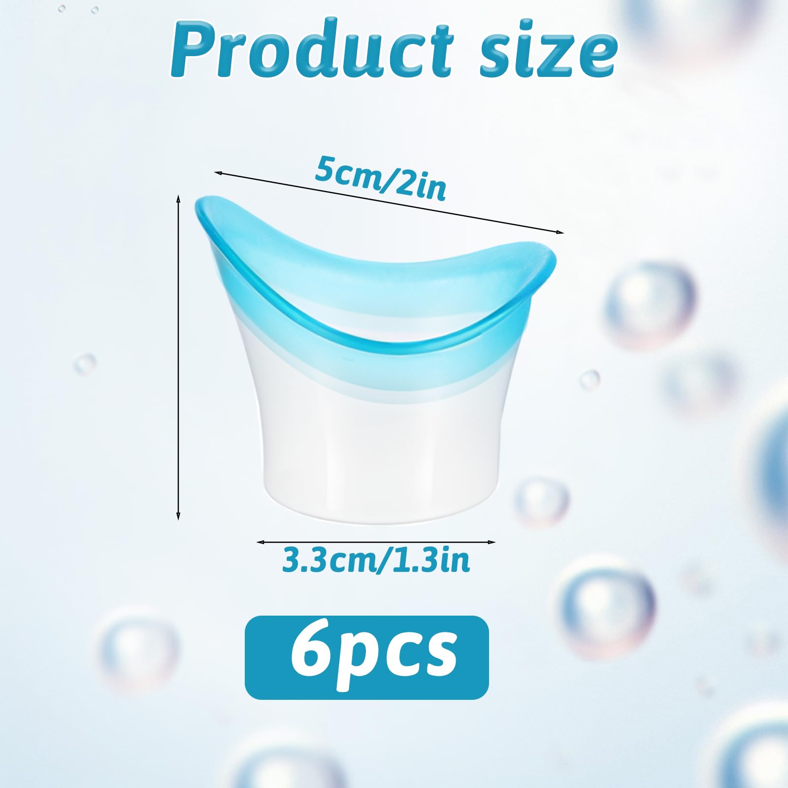 6 tazze da bagno con occhi in silicone 10 ml portatile per la cura degli occhi