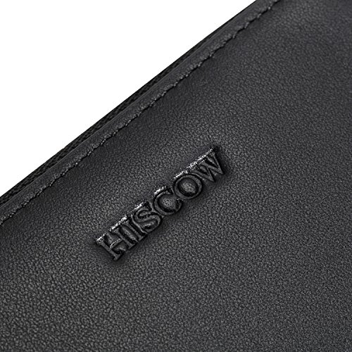 HISCOW Metal Zipper Slim Sector Wallet with 2 Card Slots - Italian Calfskin - Image 6