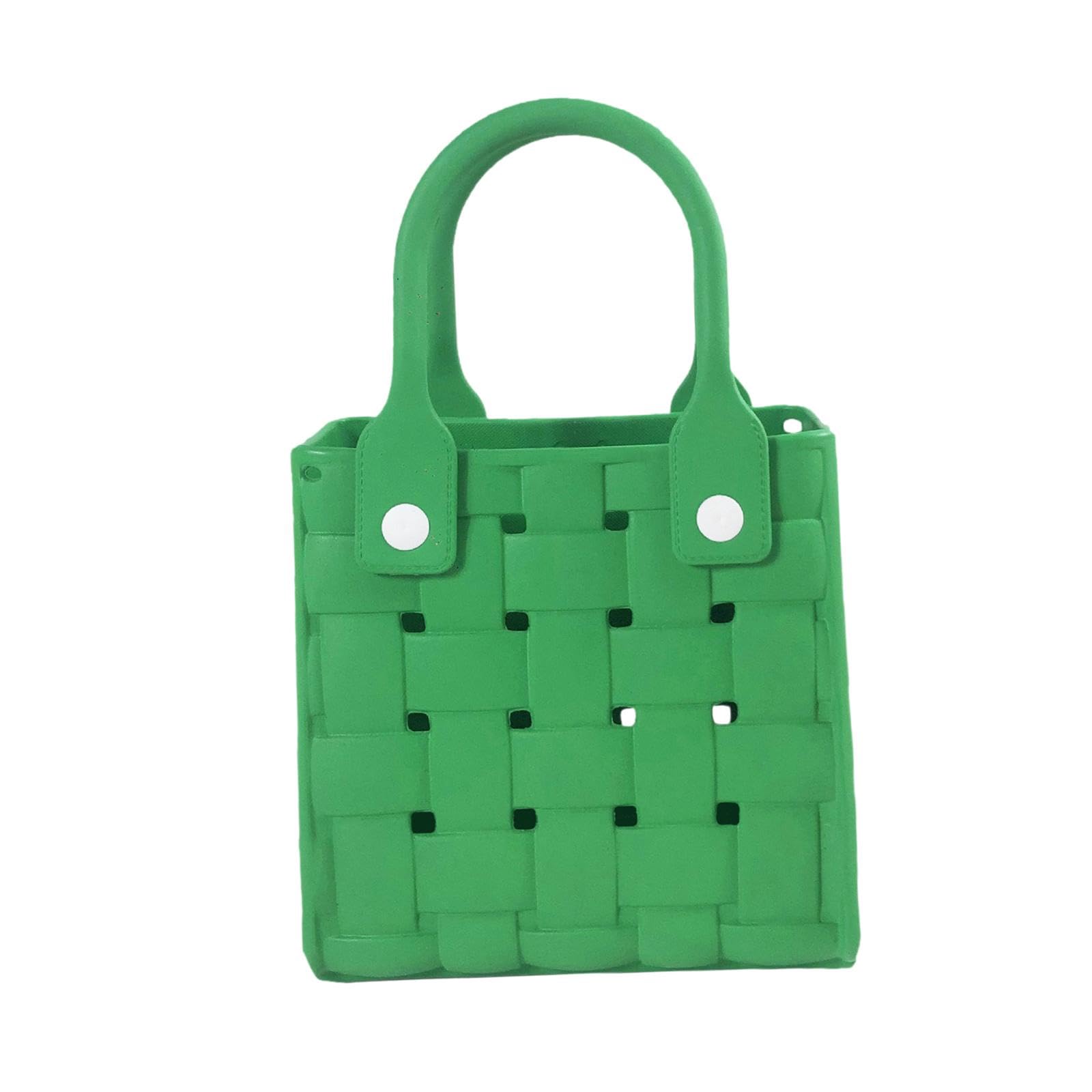 nivaa Beach Handbag Summer Shopping Decorative Organizer Holiday Women Travel Tote Green-picture-8