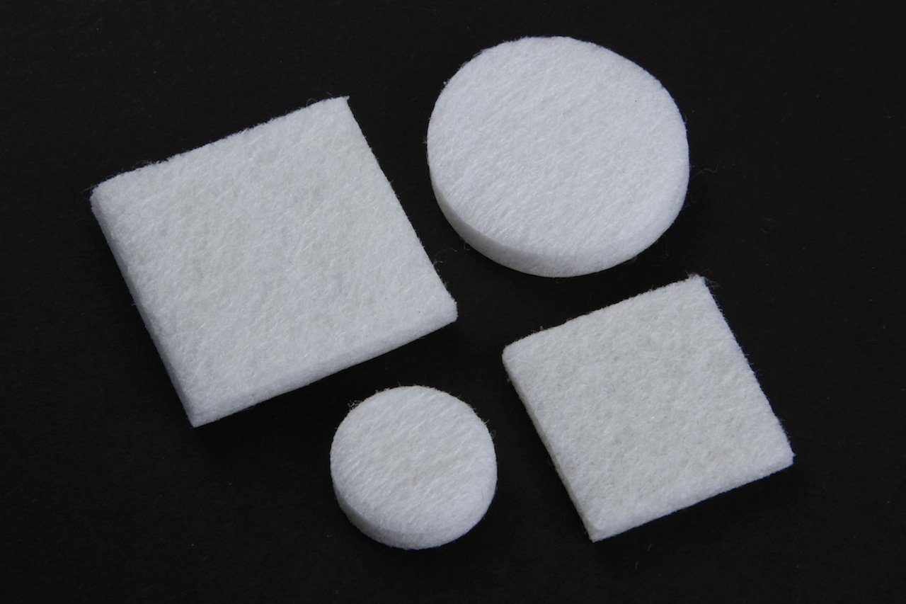 100 pieces felt gliders, maxi package, furniture glides, protective glides, chair gliders, 100 pcs., white