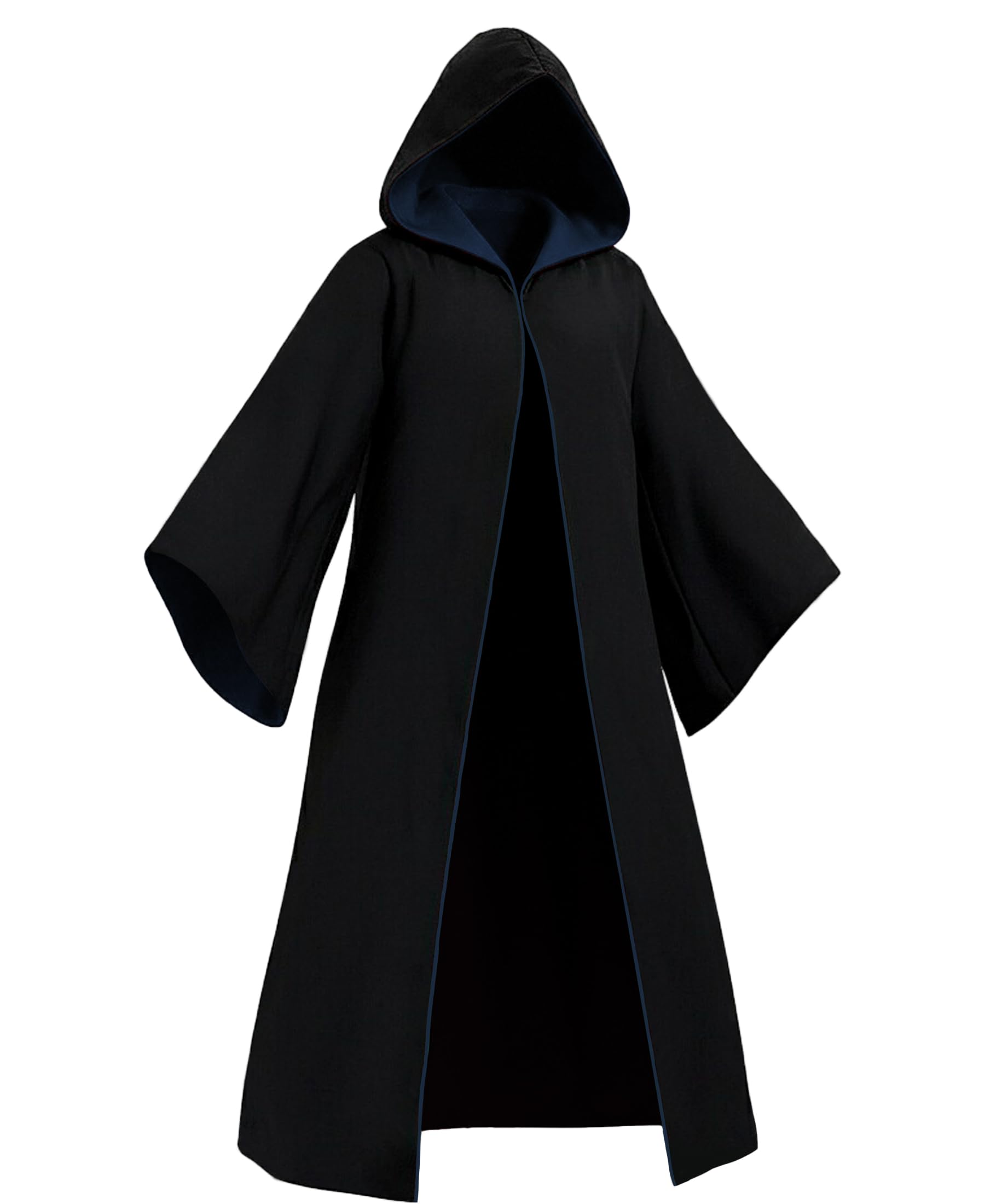 Kidukso Wizard Robe Adult Wizard Cloak Unisex Wizard Costume Hooded Uniform Magical Witch Robe Cloak Cape